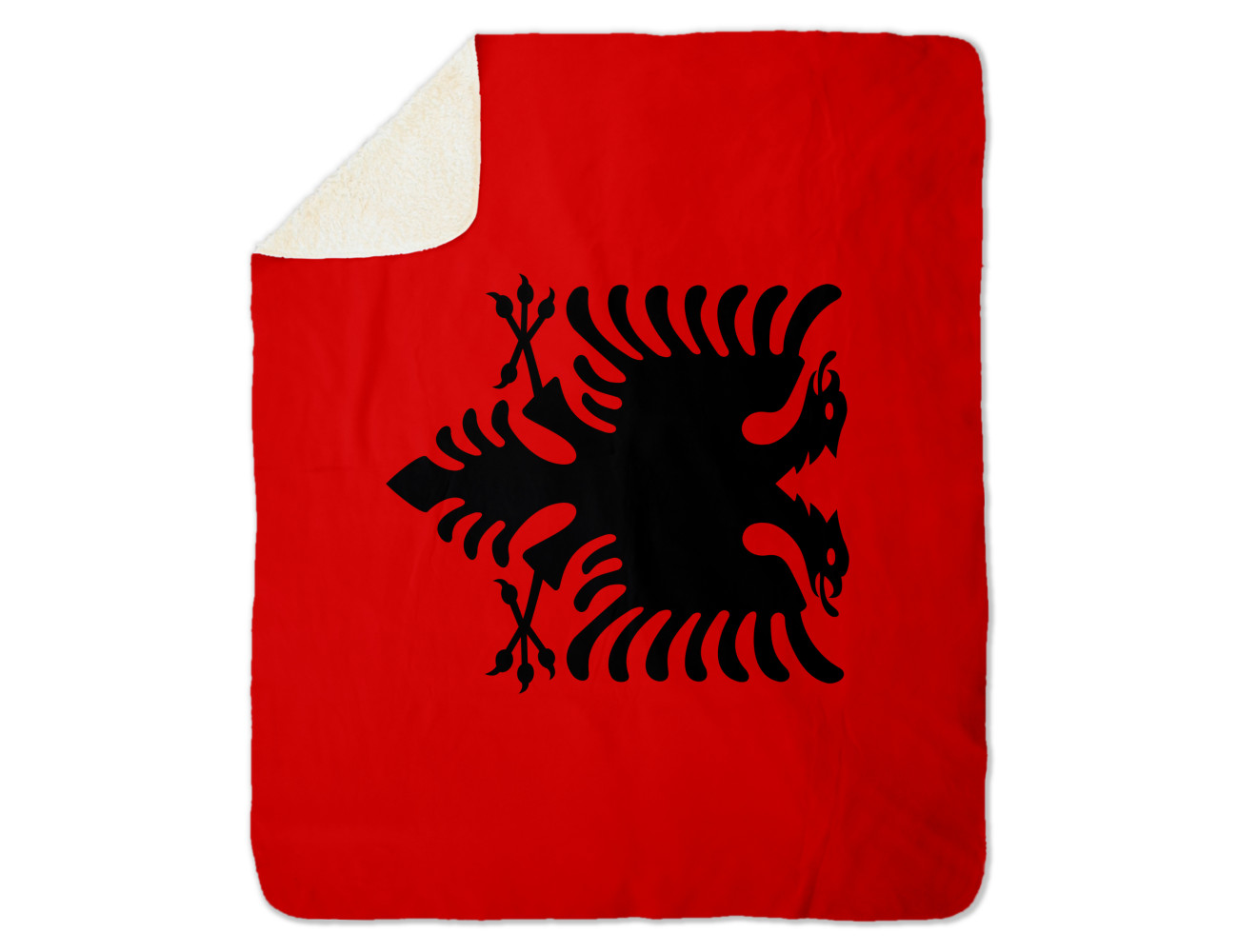 Albania Flag Sherpa Blanket, Size - 100x150cm