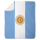 Argentina Flag Sherpa Blanket, Size - 100x150cm