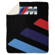 BMW M Logo Black Sherpa Blanket, Size - 100x150cm