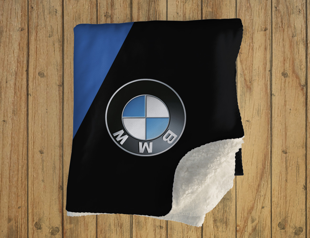 BMW M Performance Black Sherpa Blanket, Size - 100x150cm