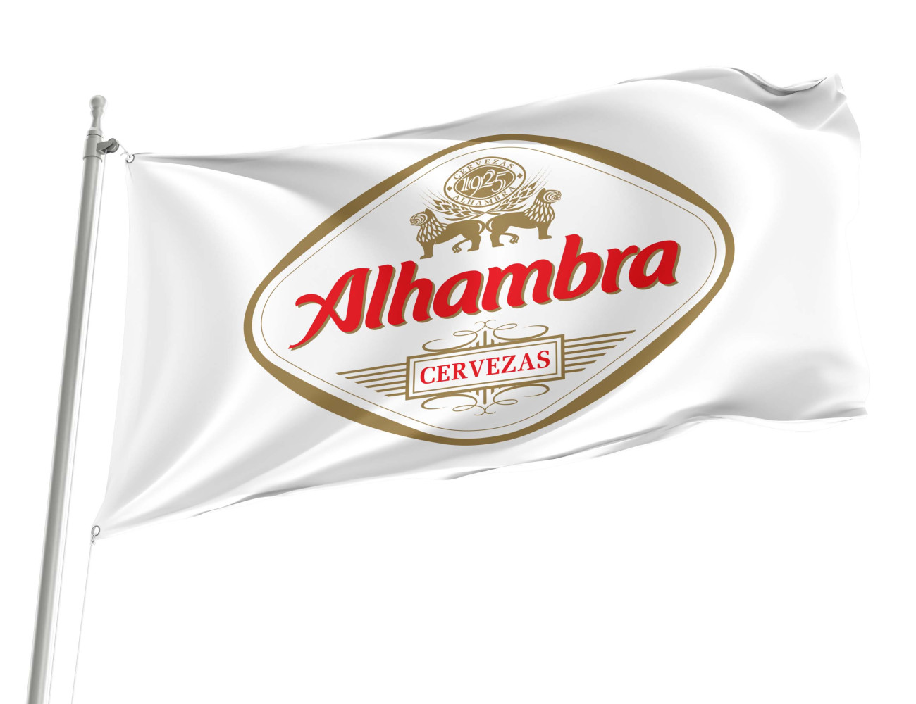 Alhambra Cervezas Bier Weiß Flagge, BEER01