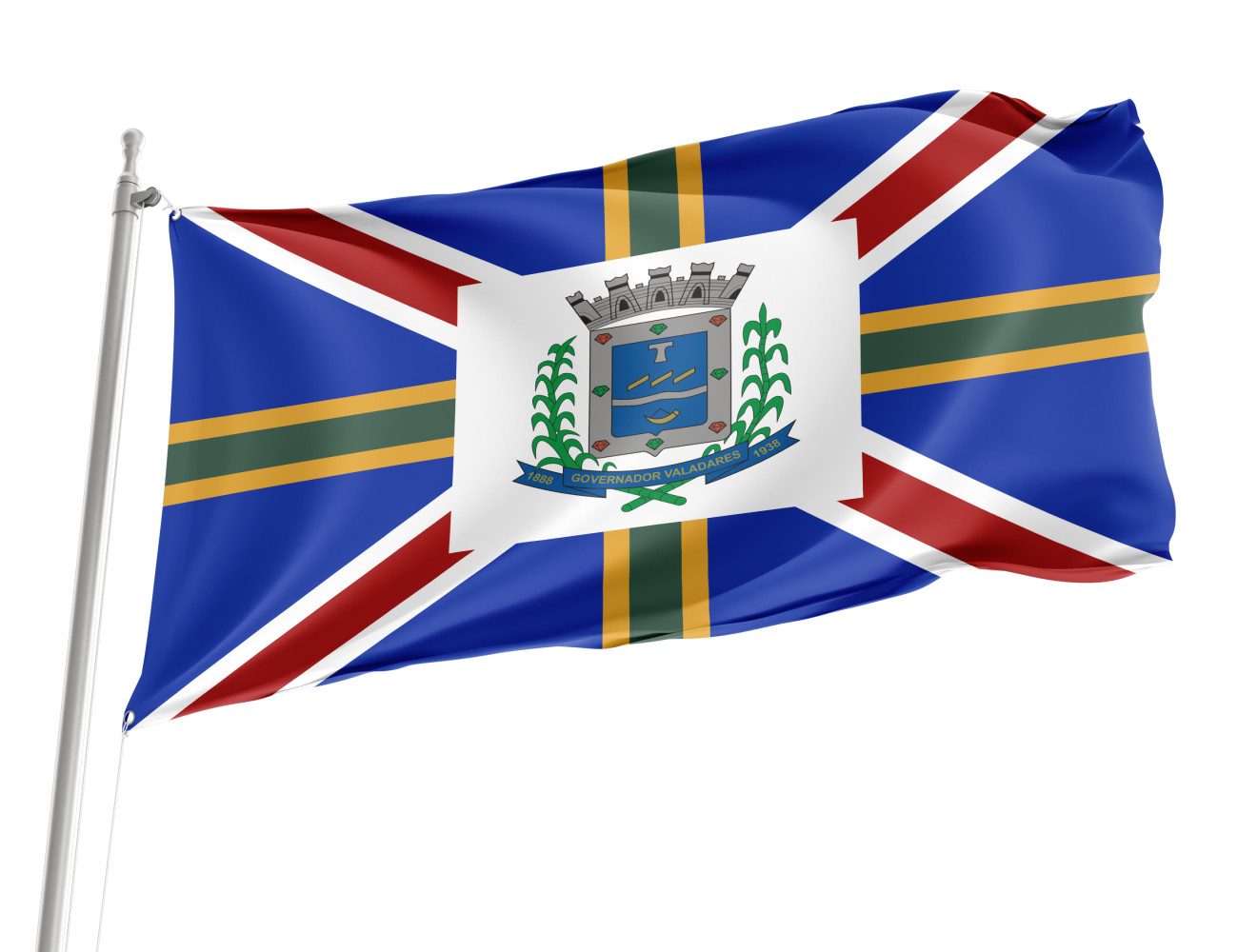 Minas Gerais' Governador Valadares City Outdoor Quality Flag Minas Gerais' Governador Valadares City Outdoor Quality Flag