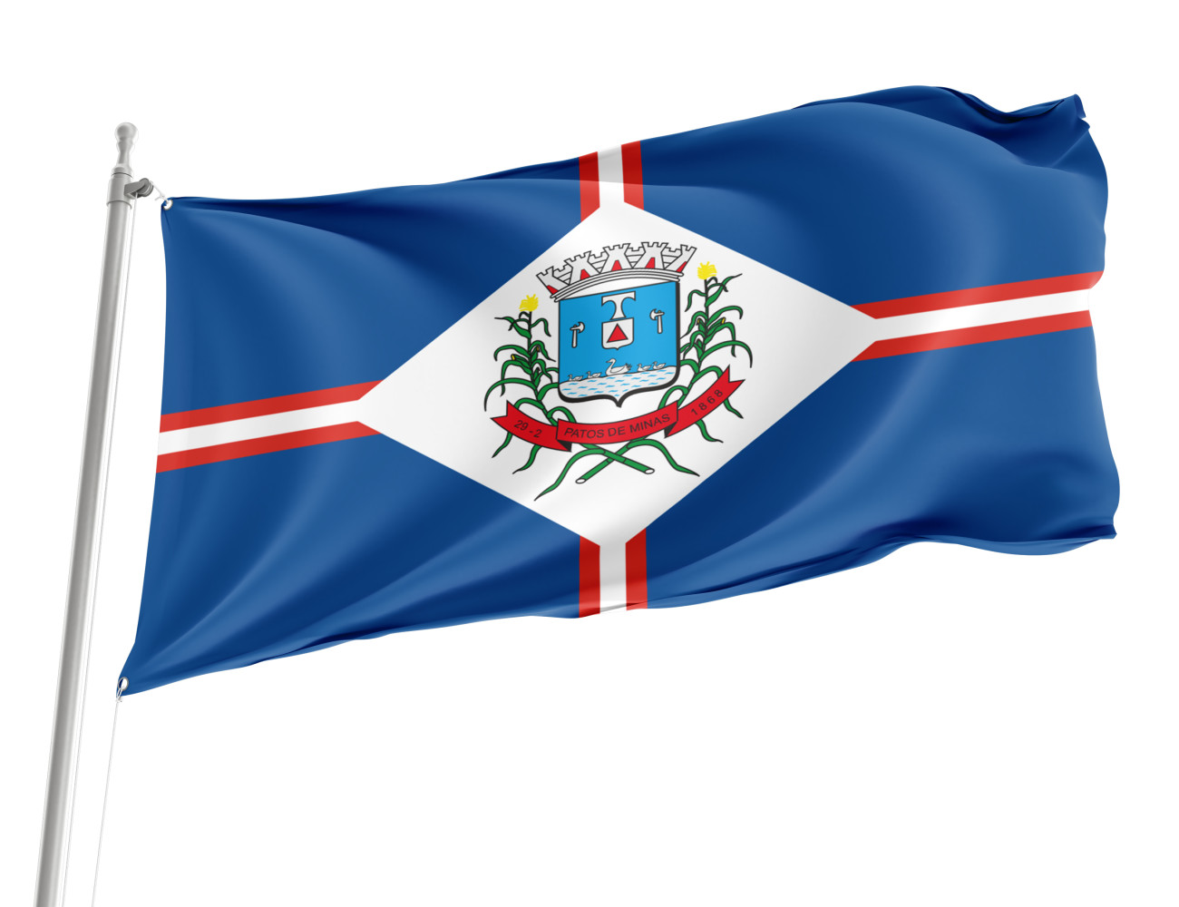 Patos de Minas, in the Minas Gerais Outdoor Quality Flag