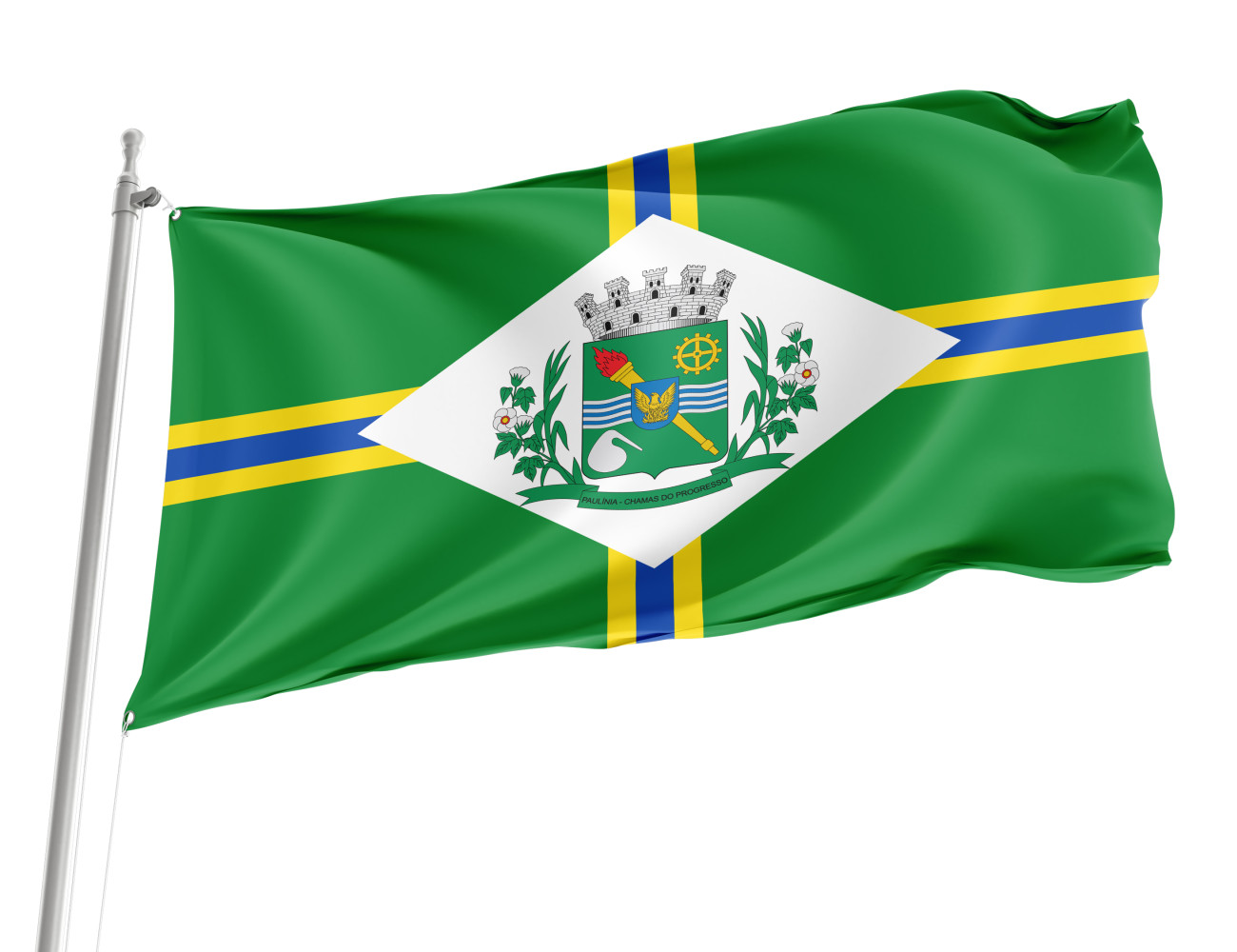 Paulínia, São Paulo Outdoor Quality Flag Paulínia, São Paulo Outdoor Quality Flag