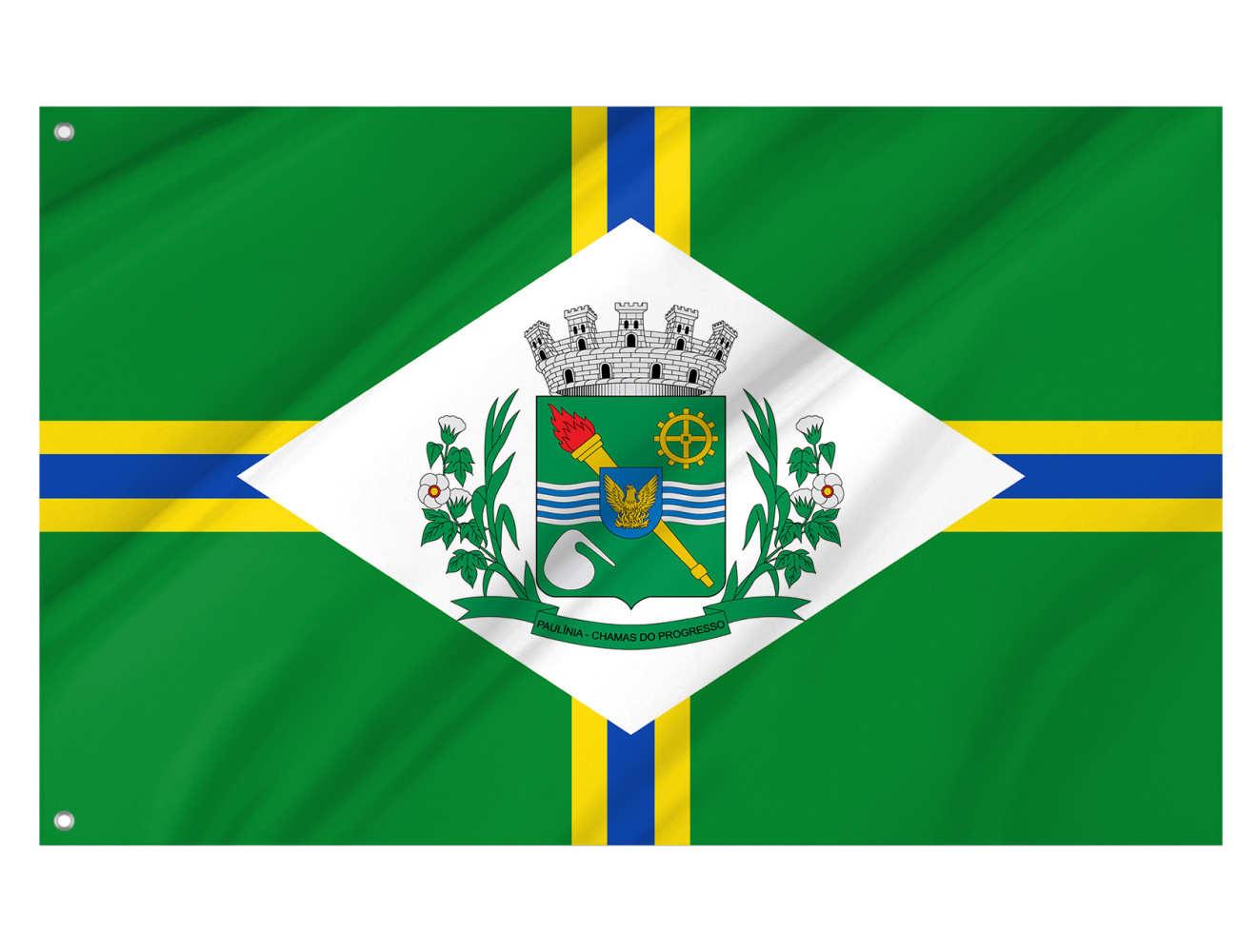 Paulínia, São Paulo Outdoor Quality Flag Paulínia, São Paulo Outdoor Quality Flag