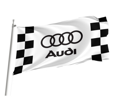 Audi Black White Outdoor Quality Flag