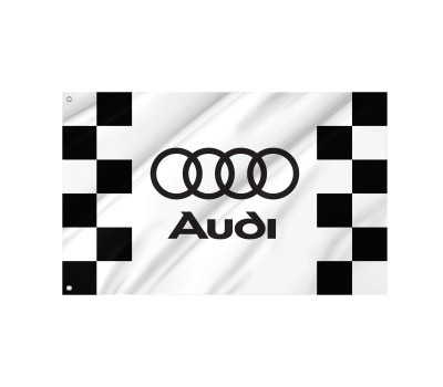 Audi Black White Outdoor Quality Flag