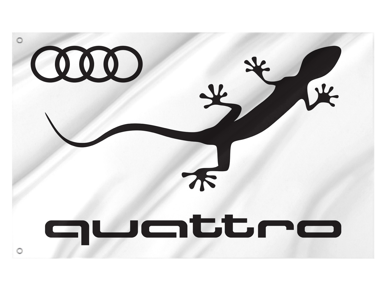 Audi Quattro White Outdoor Quality Flag