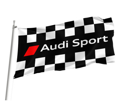 Audi Sport Checkered Racing Black White Outdoor Quality Flag