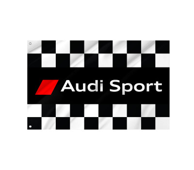 Audi Sport Checkered Racing Black White Outdoor Quality Flag
