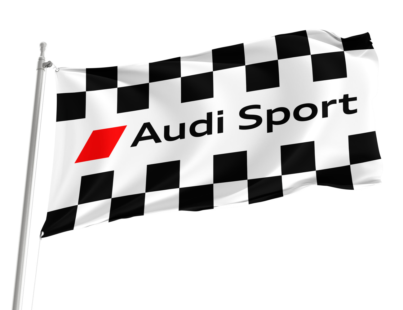 Audi Sport Checkered Racing White Black Outdoor Quality Flag