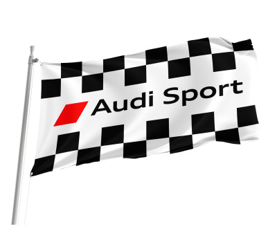 Audi Sport Checkered Racing White Black Outdoor Quality Flag