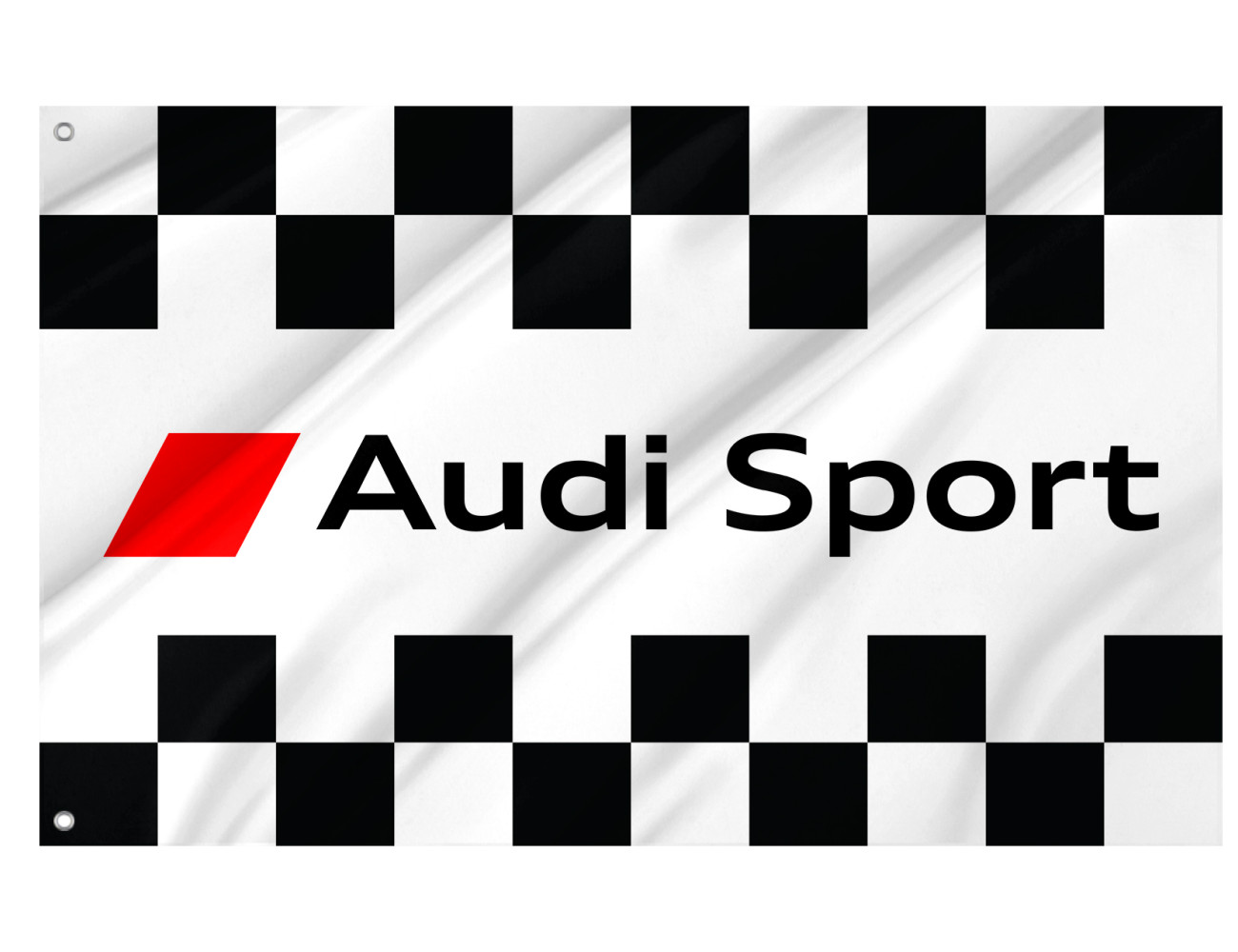 Audi Sport Checkered Racing White Black Outdoor Quality Flag