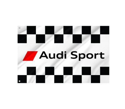 Audi Sport Checkered Racing White Black Outdoor Quality Flag