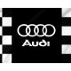 Audi White Black Outdoor Quality Flag