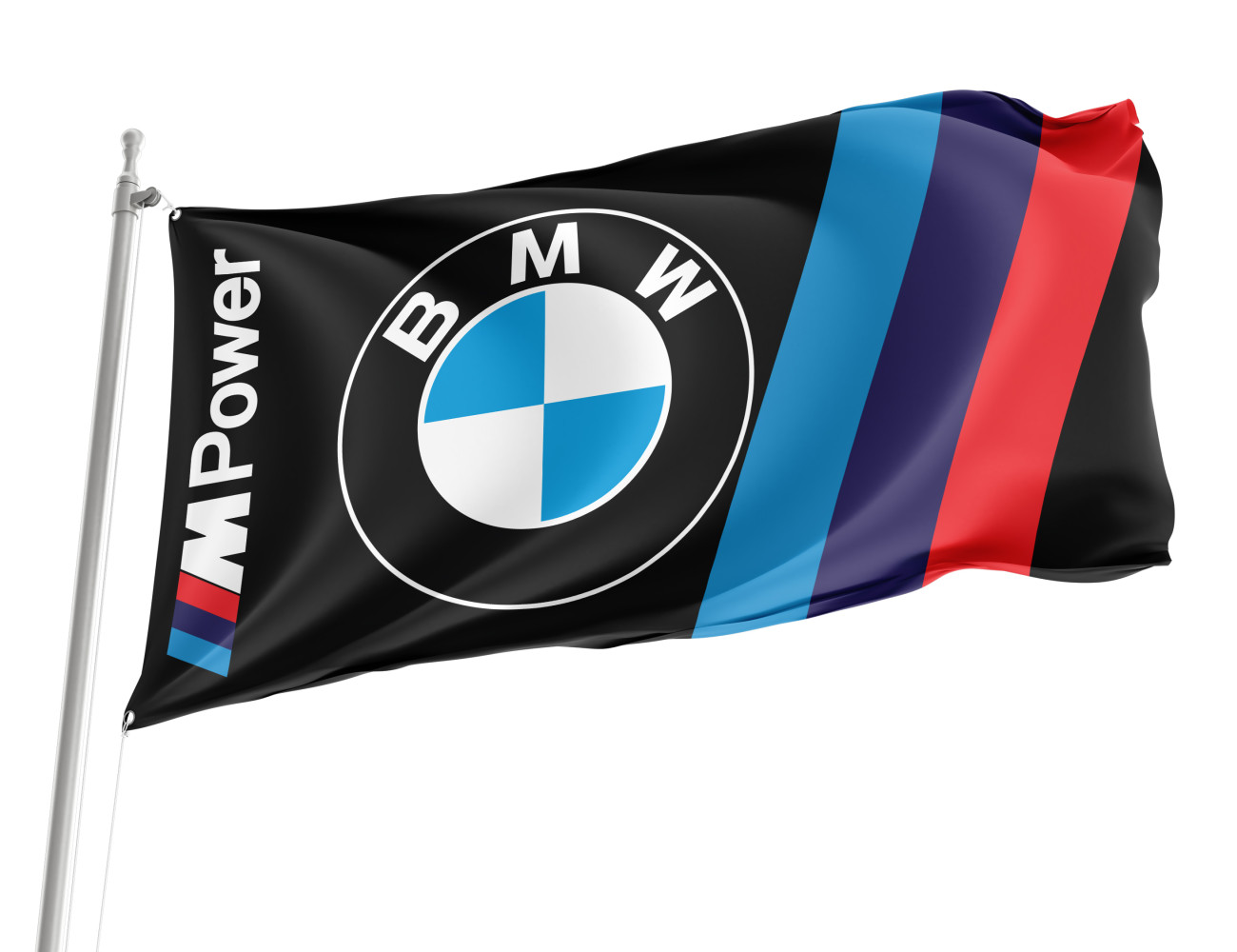 BMW M Power Big Logo Black Outdoor Quality Flag