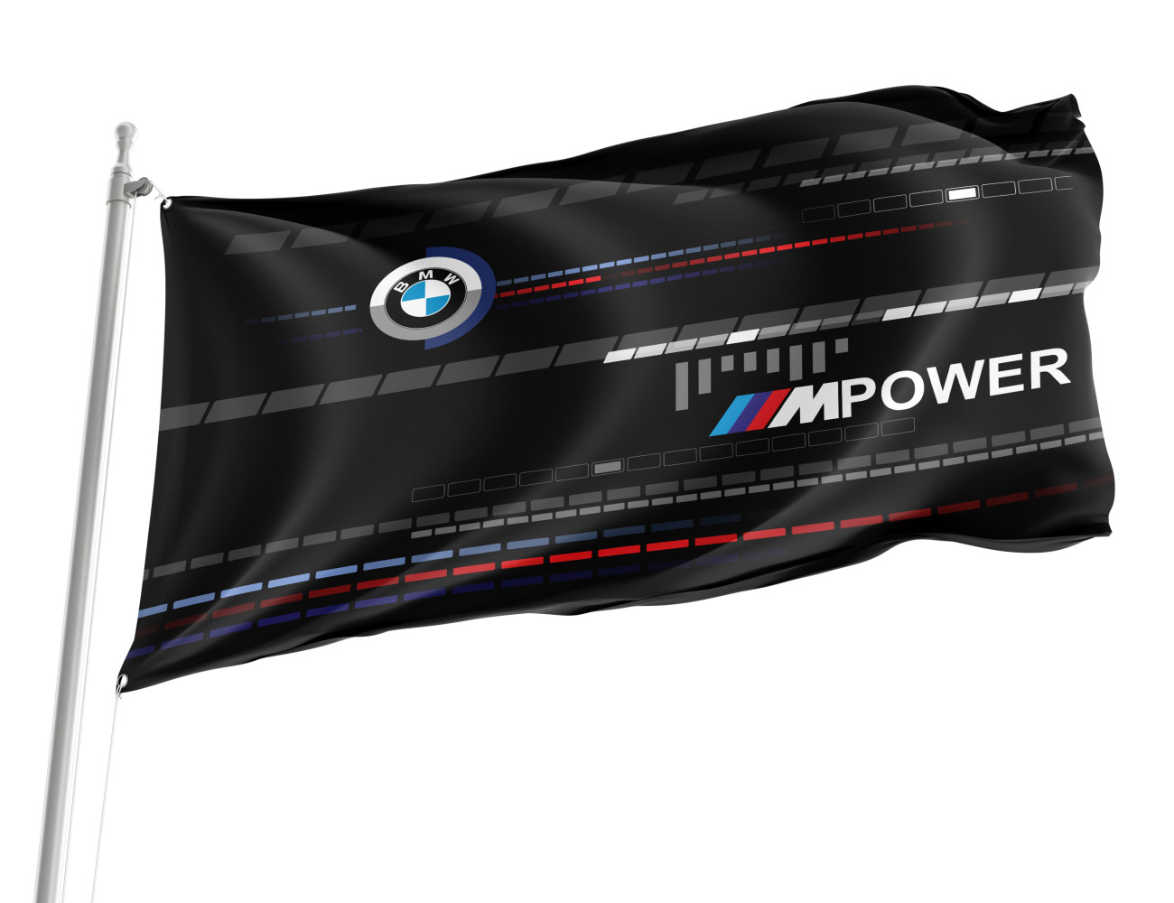 BMW M Power Logo Black Outdoor Quality Flag