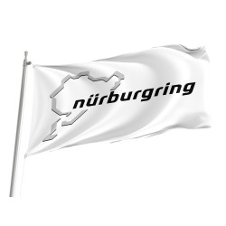 Nurburgring White Outdoor Quality Flag