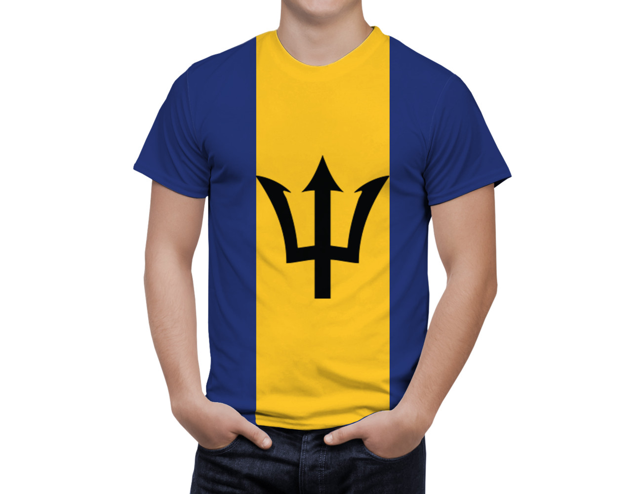 Barbados Flag T-Shirt, NAT-FLAG--51