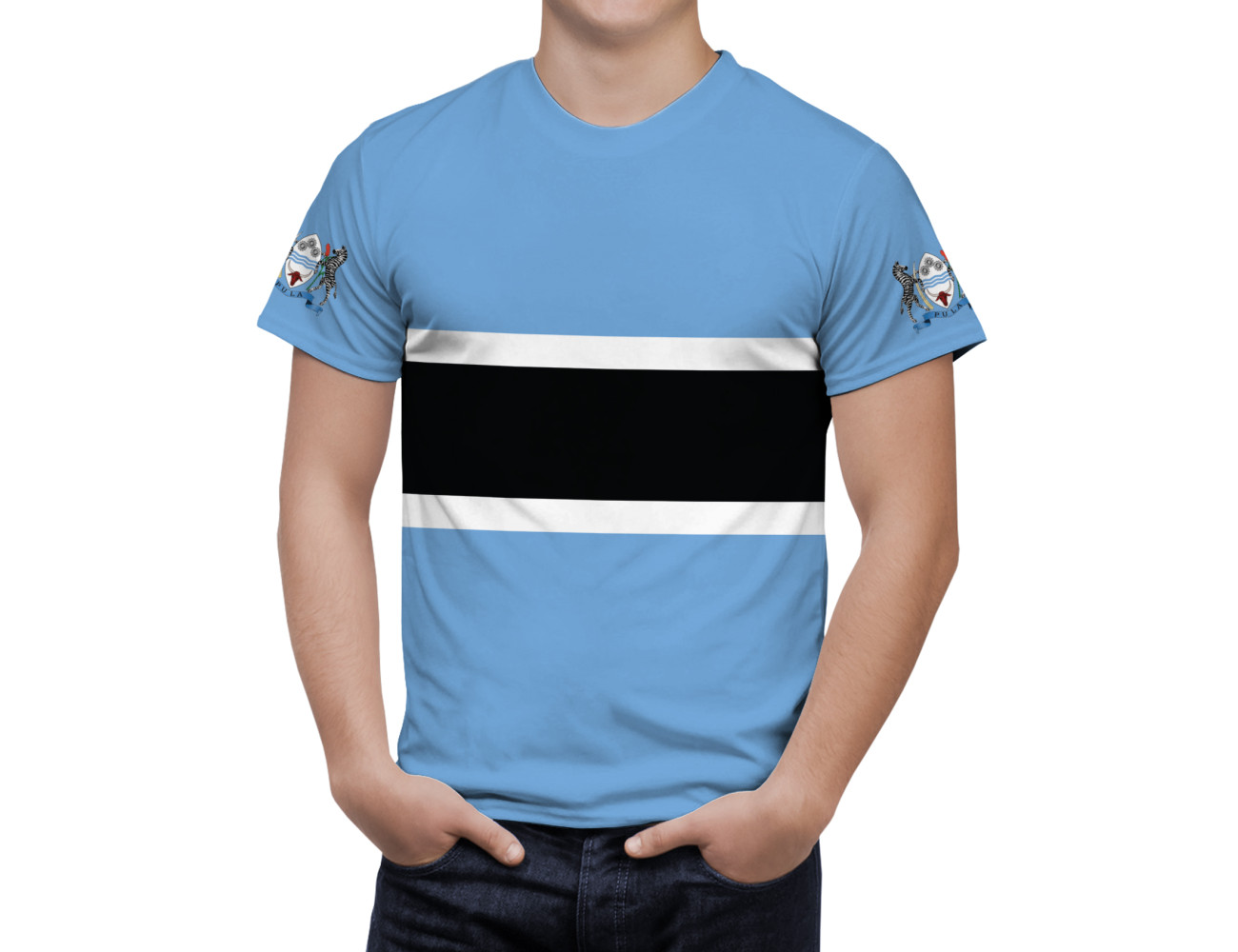 Botswana Flag T-Shirt, DAN--5