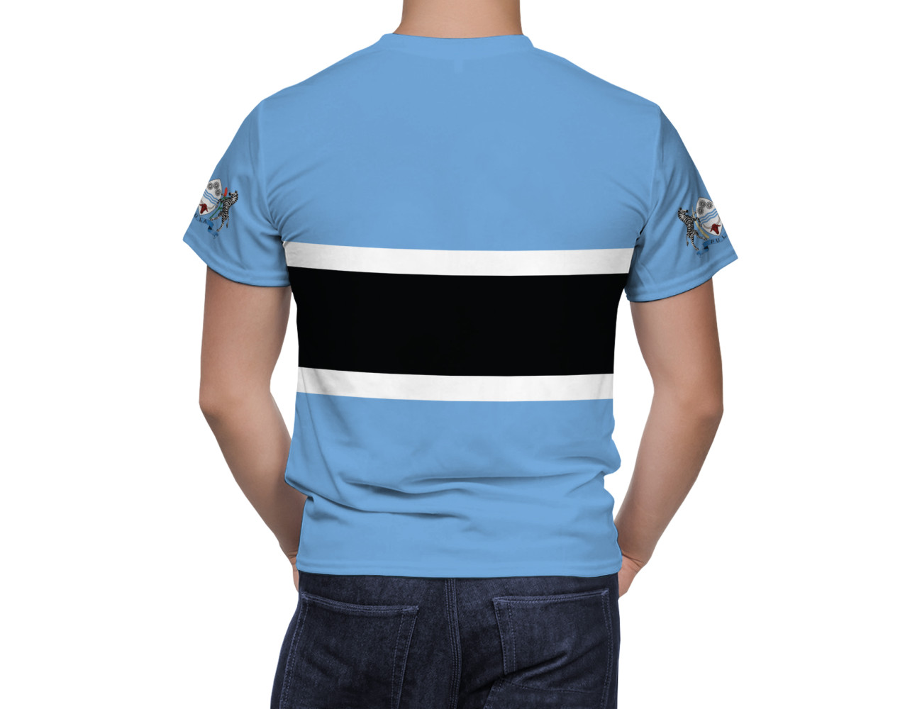 Botswana Flag T-Shirt, DAN--5