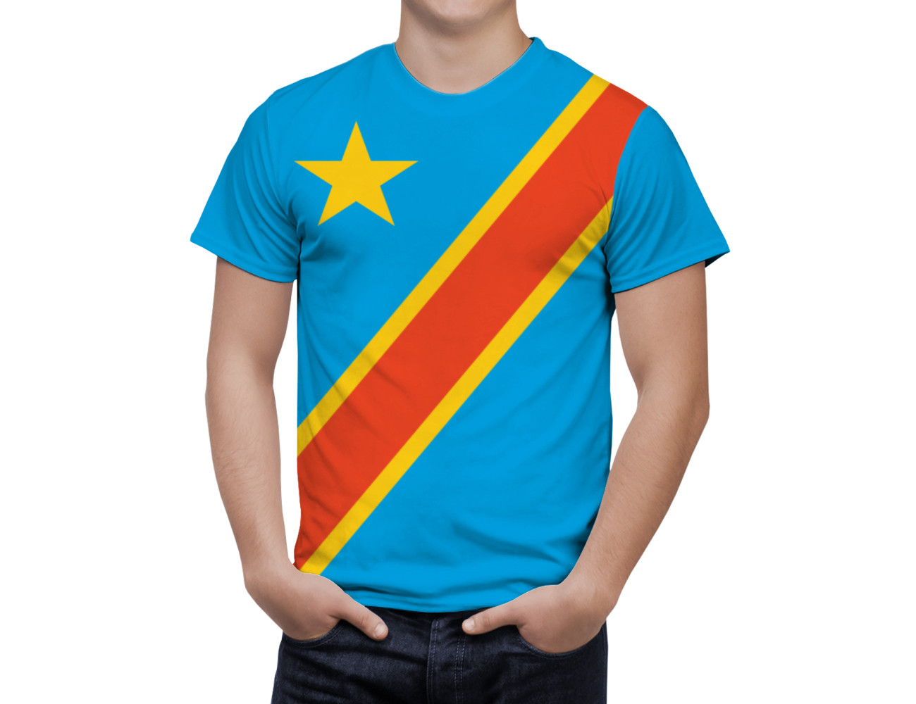 Congo Flag T-Shirt Congo Flag T-Shirt, NAT--FLAG-14