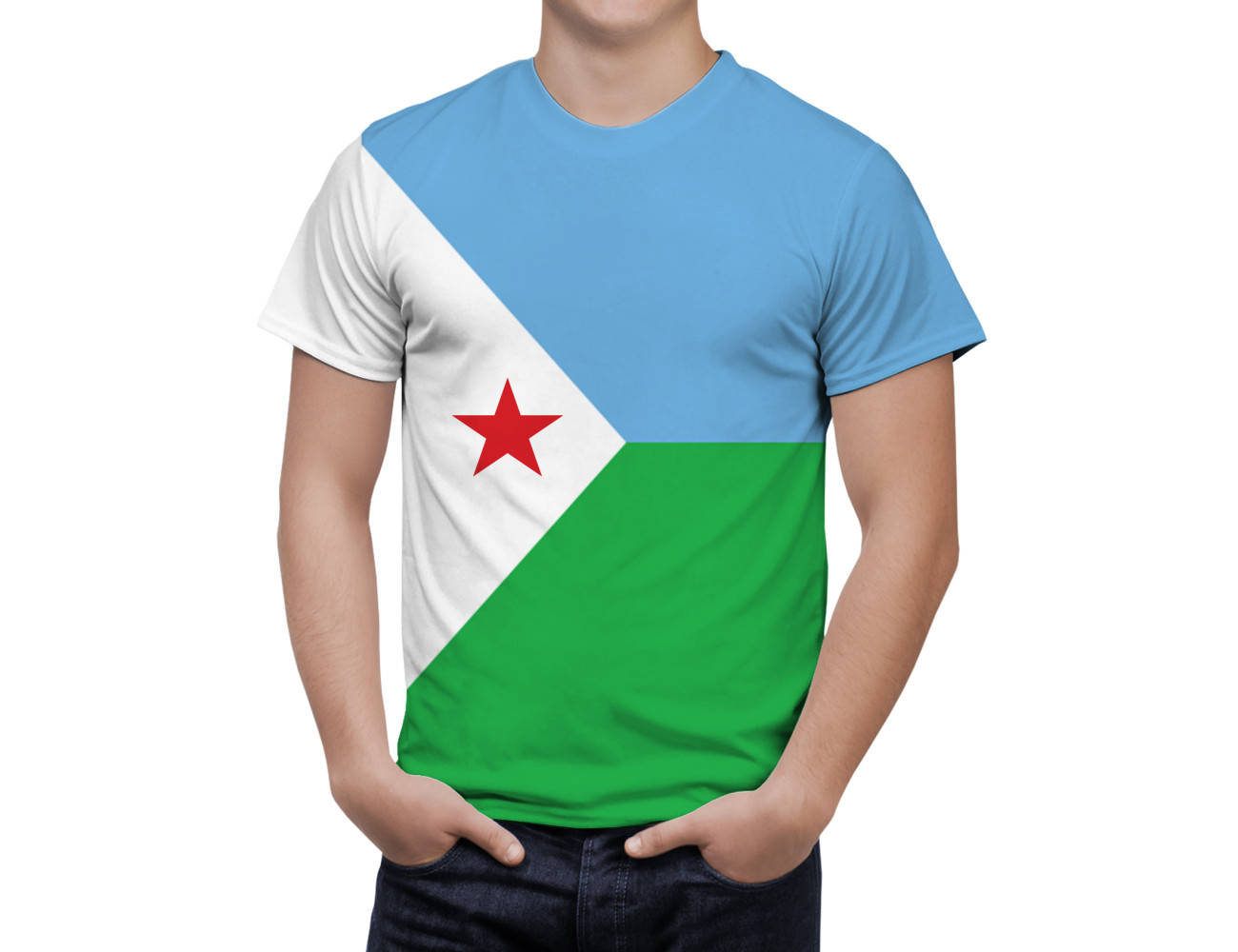 Djibouti Flag T-Shirt Djibouti Flag T-Shirt, NAT--FLAG-21