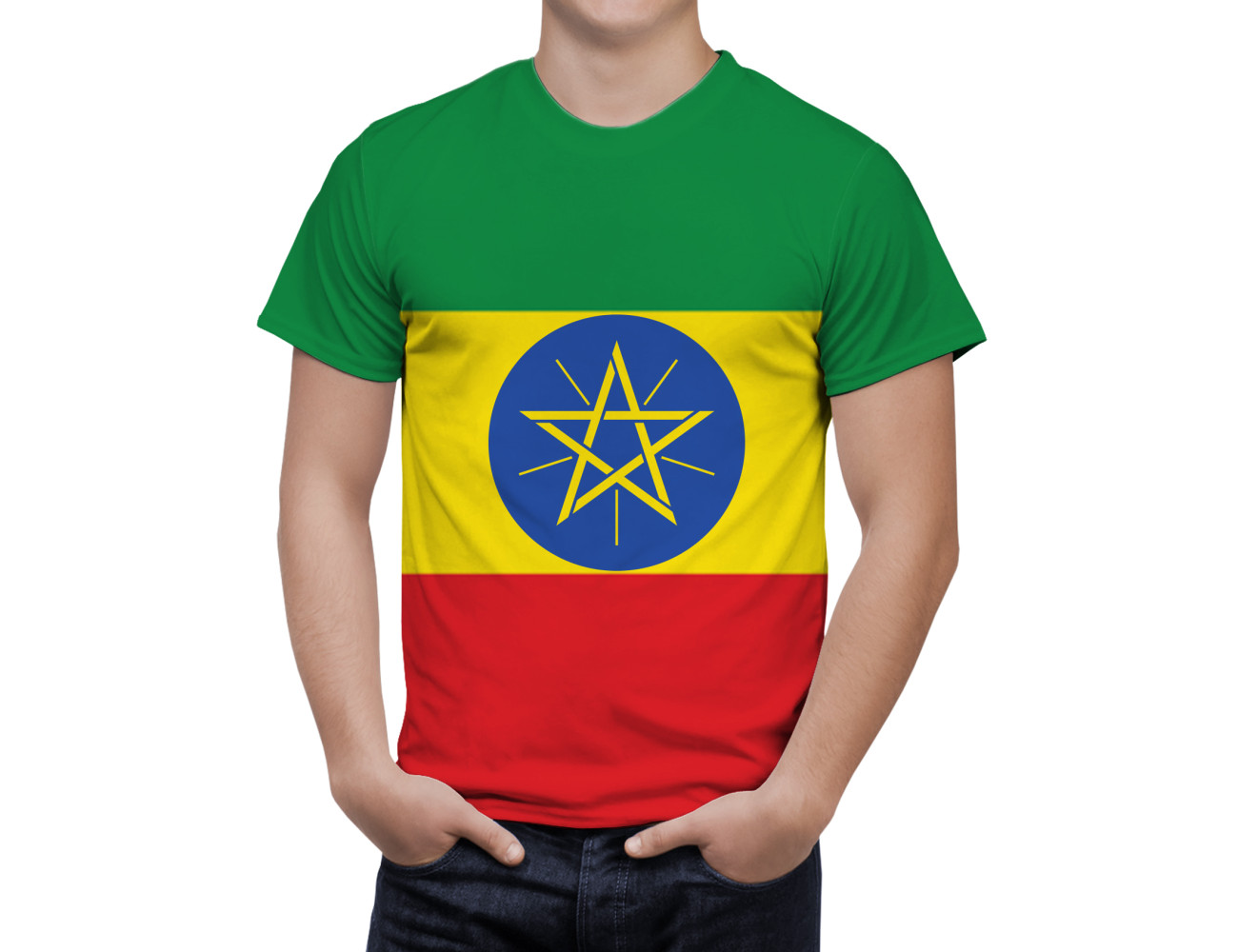 Ethiopia Flag T-Shirt Ethiopia Flag T-Shirt, NAT--FLAG-33