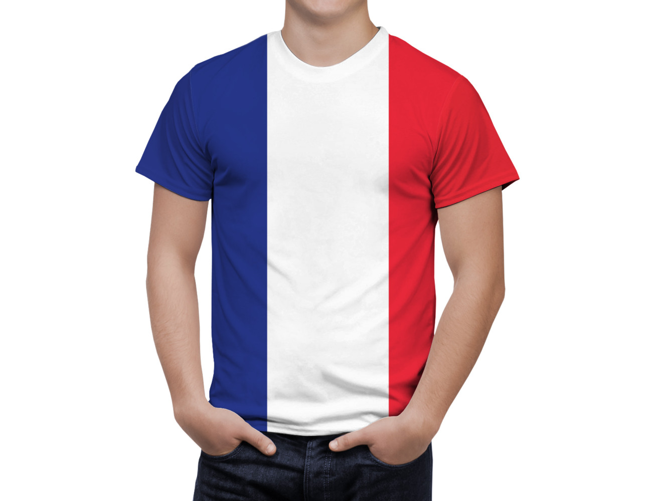 France Flag T-Shirt, NAT--FLAG-36