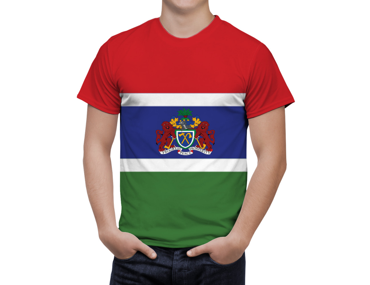 Gambia Flag T-Shirt, NAT--FLAG-39