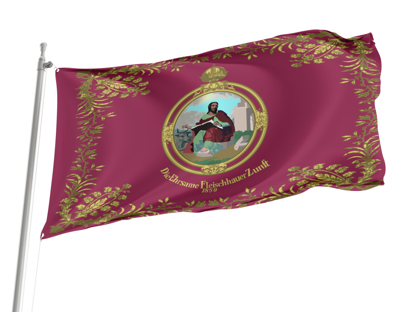 Arad Butchers' Guild, 1850 Outdoor Qualität Flagge, HISTORY--10