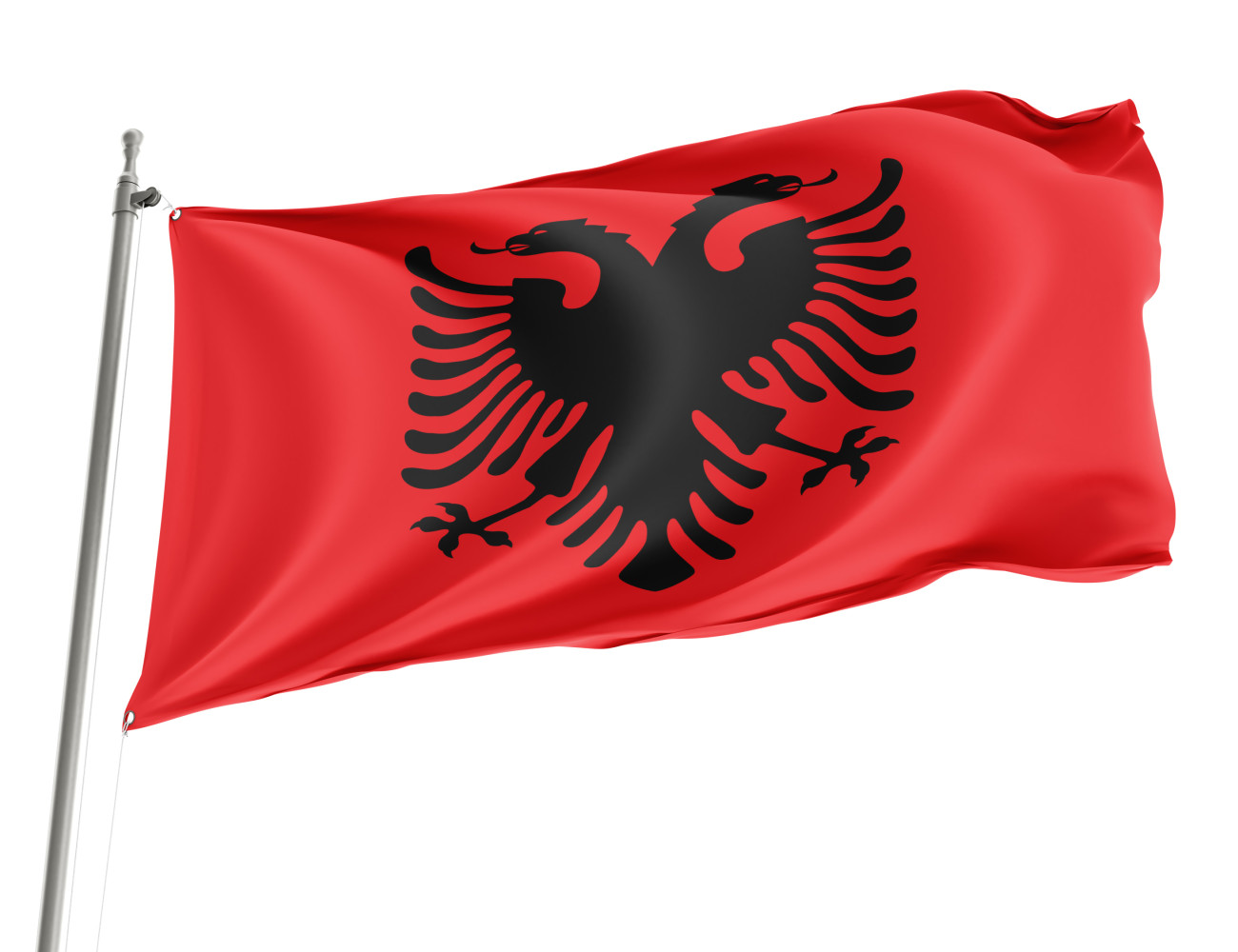 Albania Outdoor Qualität Flagge