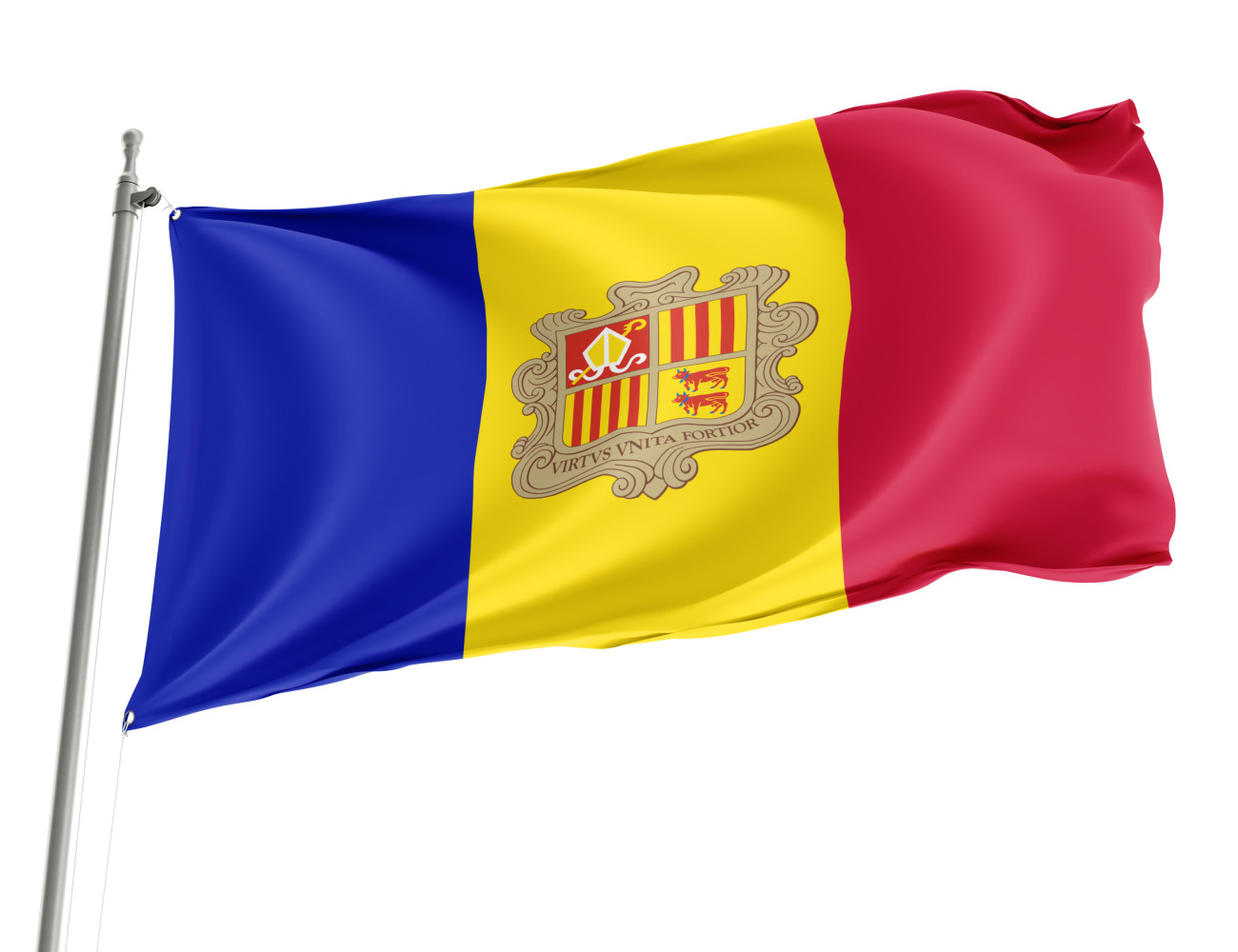 Andorra Outdoor Qualität Flagge