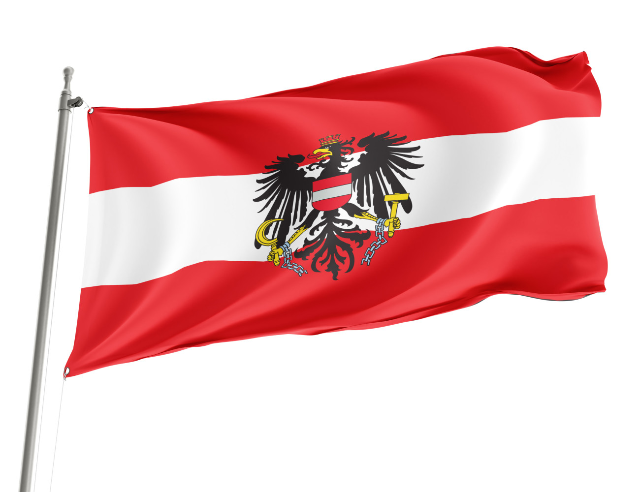 Austria with Crest Outdoor Quality Flag