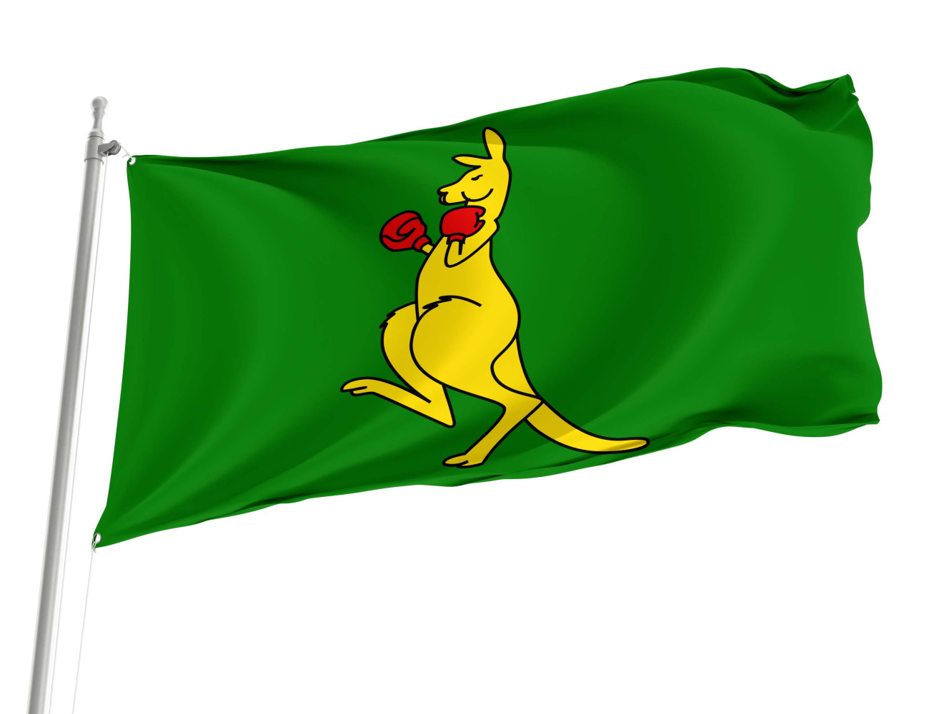 Boxing Kangaroo Flag - Australian Sports Fan Flag for Indoor and Outdoor Use
