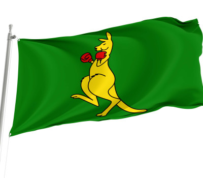 Boxing Kangaroo Flag - Australian Sports Fan Flag for Indoor & Outdoor Use