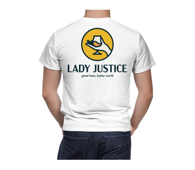 Lady Justice Great Beer, Better World White T-Shirt Lady Justice Great Beer, Better World White T-Shirt