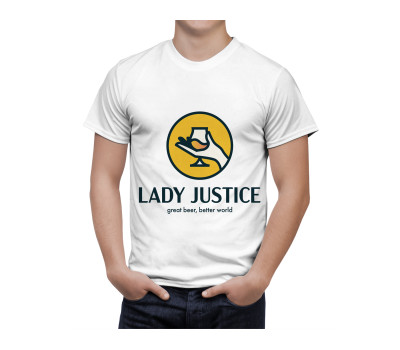 Lady Justice Great Beer, Better World White T-Shirt Lady Justice Great Beer, Better World White T-Shirt
