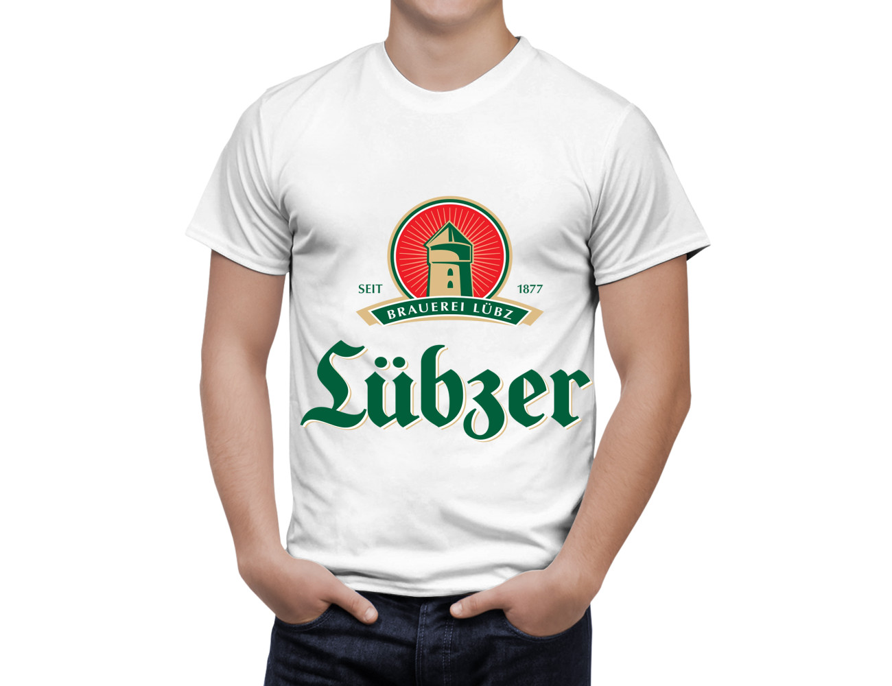 Lübzer Bier Weiß T-Shirt, BEER-SHIRT--5