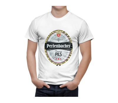 Perlenbacher Premium Pils Weiß T-Shirt Perlenbacher Premium Pils Weiß T-Shirt