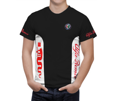 Alfa Romeo Black White Lines T-Shirt