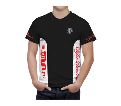 Alfa Romeo Black White Lines T-Shirt