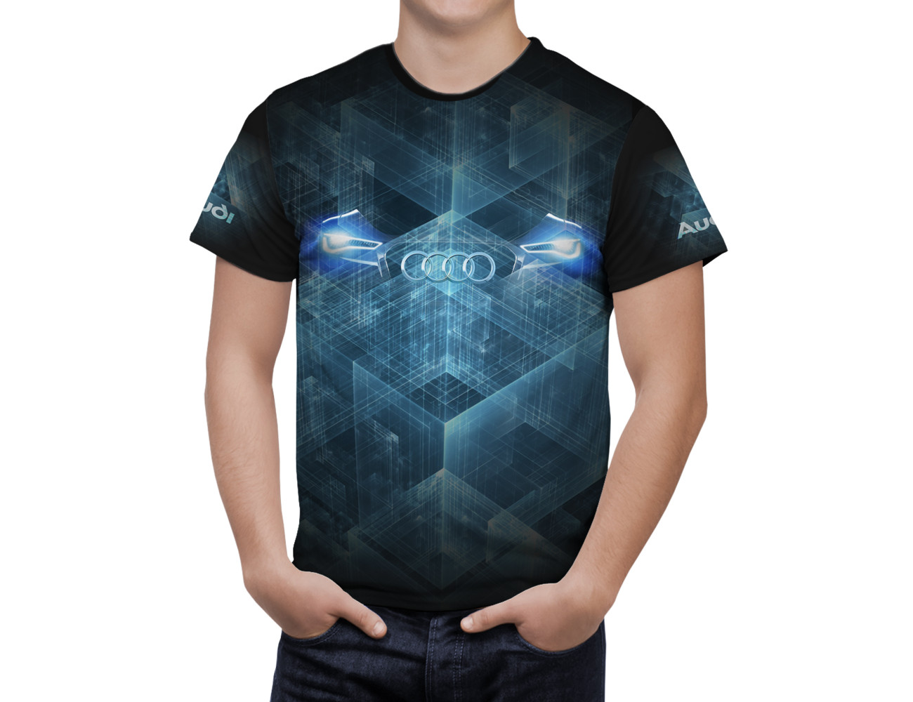 Audi Schwarz Blau Eyes T-Shirt