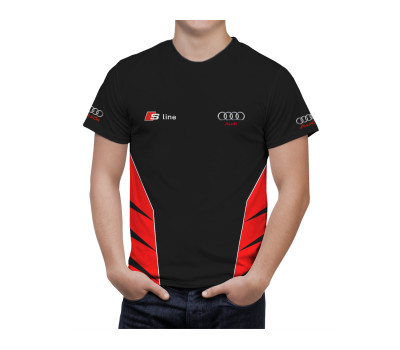 Audi Black Red Streak T-Shirt