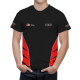 Audi Schwarz Rot Streak T-Shirt