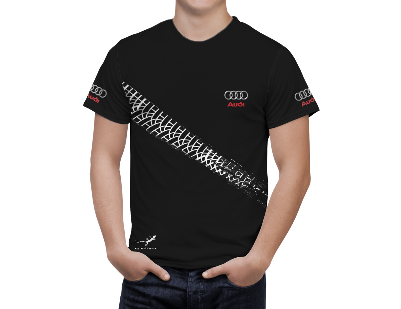 Audi Schwarz race T-Shirt