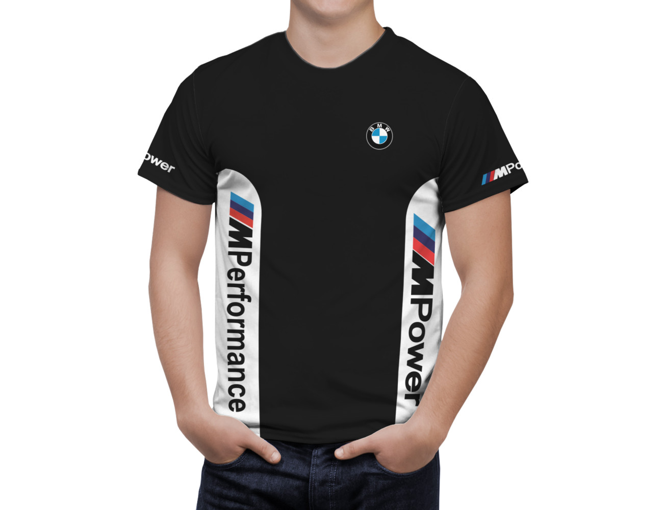 BMW M Performance Black White T-Shirt