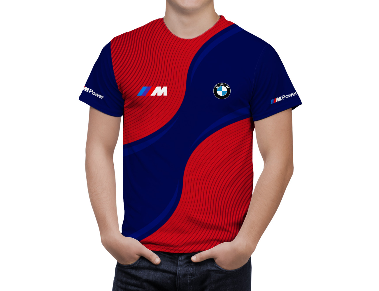 BMW Blue Red Diagonal T-Shirt