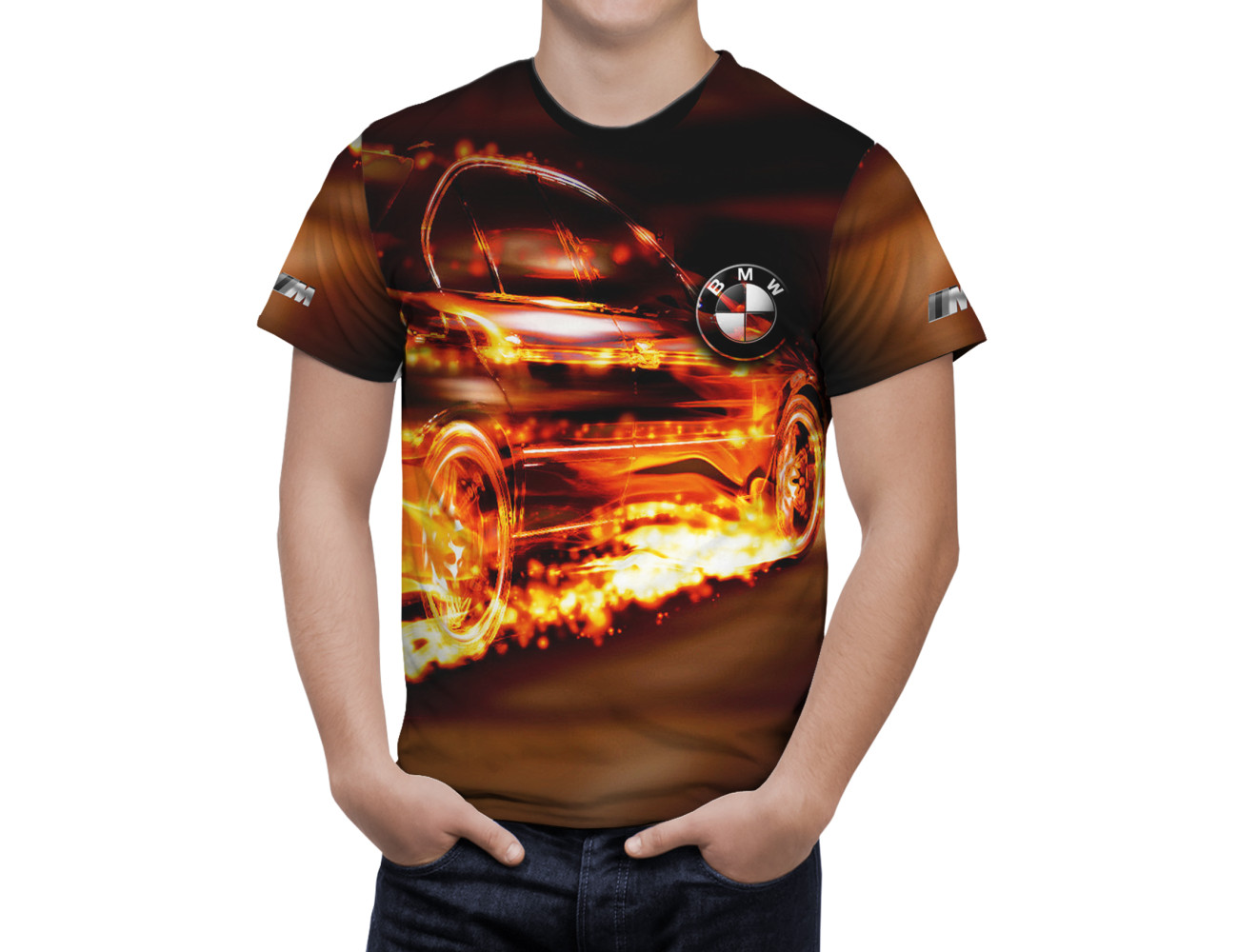 BMW Fire Car T-Shirt