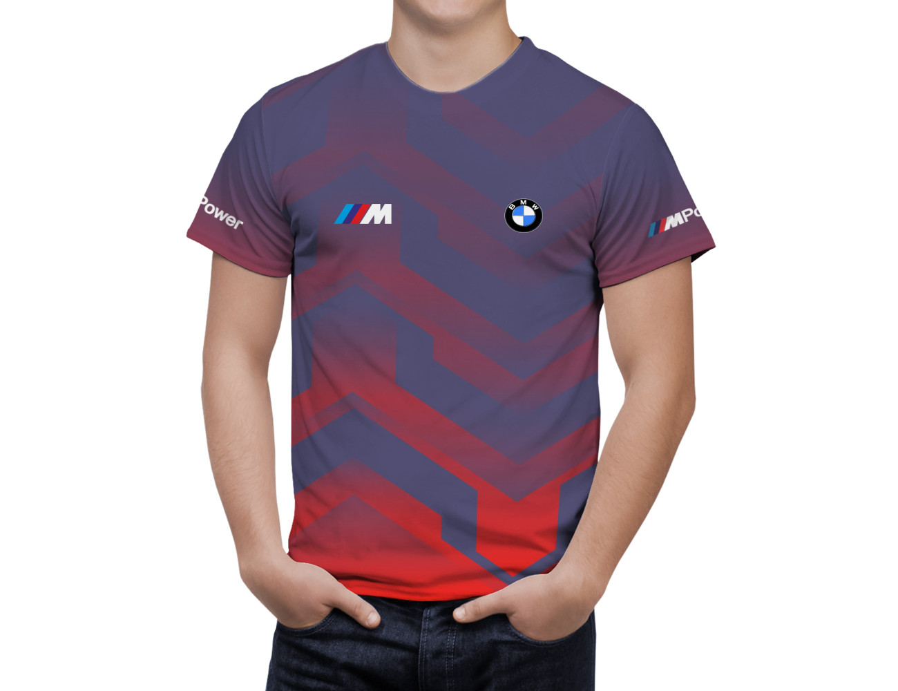 BMW M Power Blau Rot T-Shirt